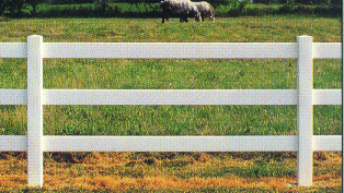 White, 3 Rail Fence